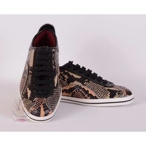 Marc Jacobs Greenwich Snake Print Leather Sneaker Sz 6.5 US / 36.5 US $295 NWOB